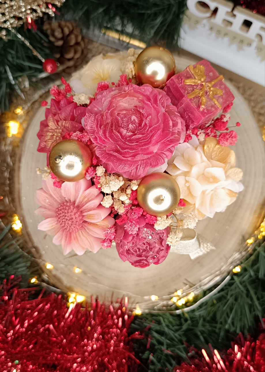Bouquet parfumé "Noël chic" - parfum Houx