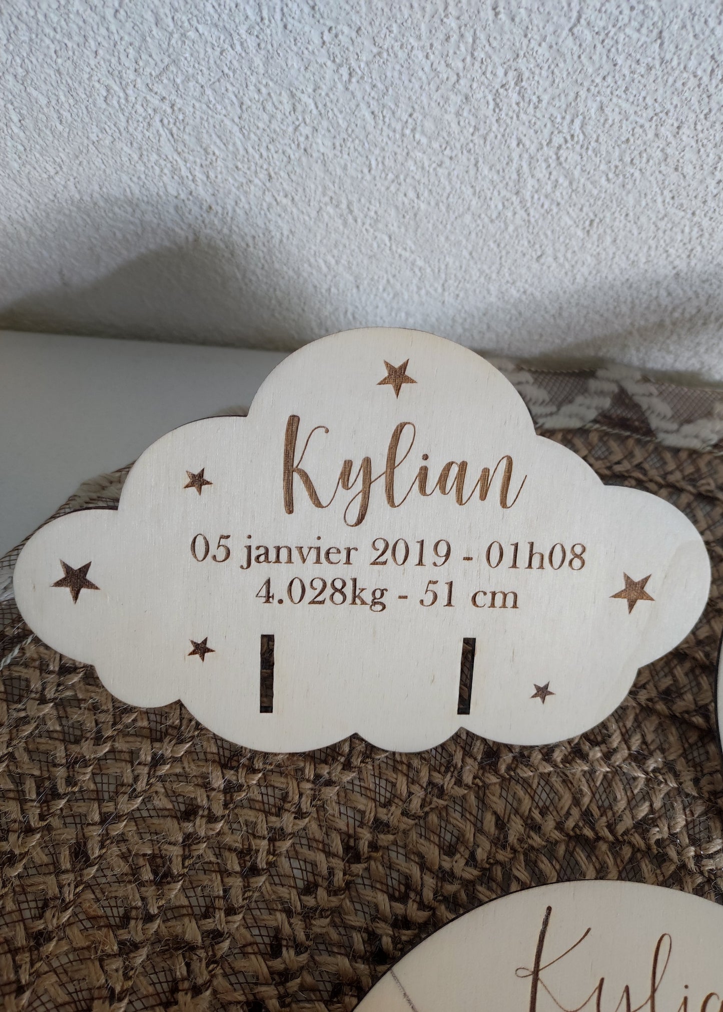 Support bracelet de naissance