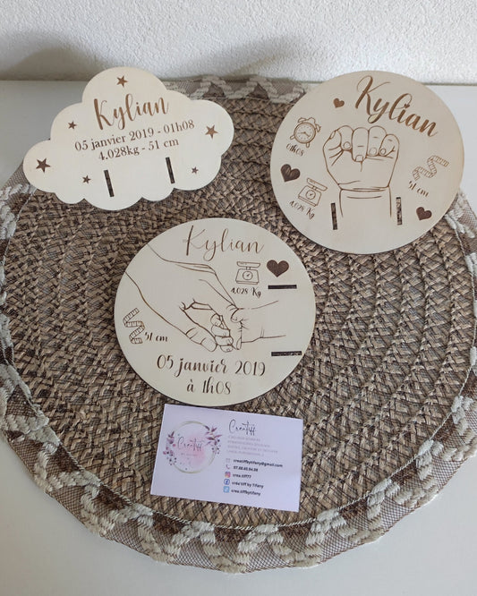 Support bracelet de naissance