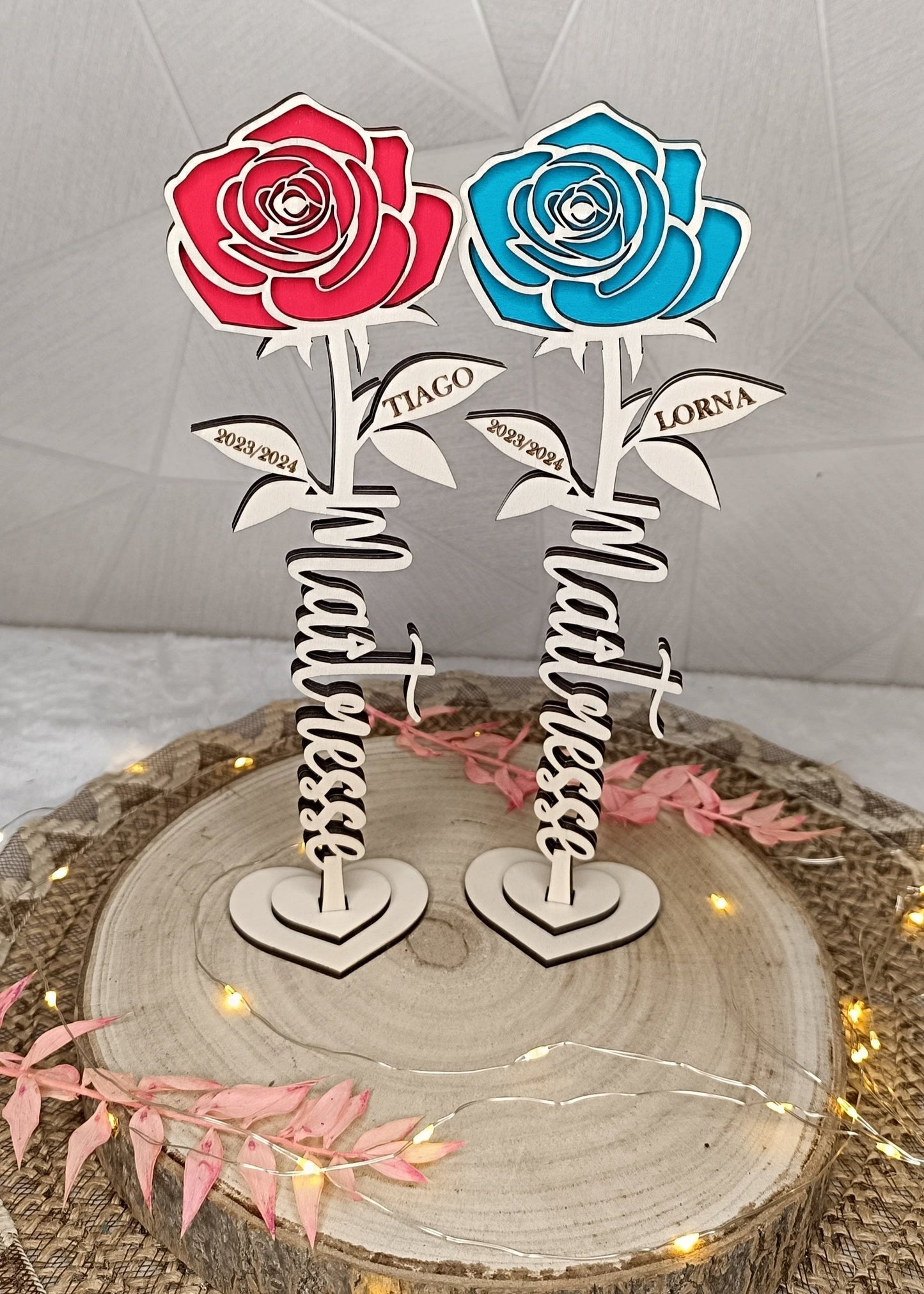 Rose en bois "Maîtresse"