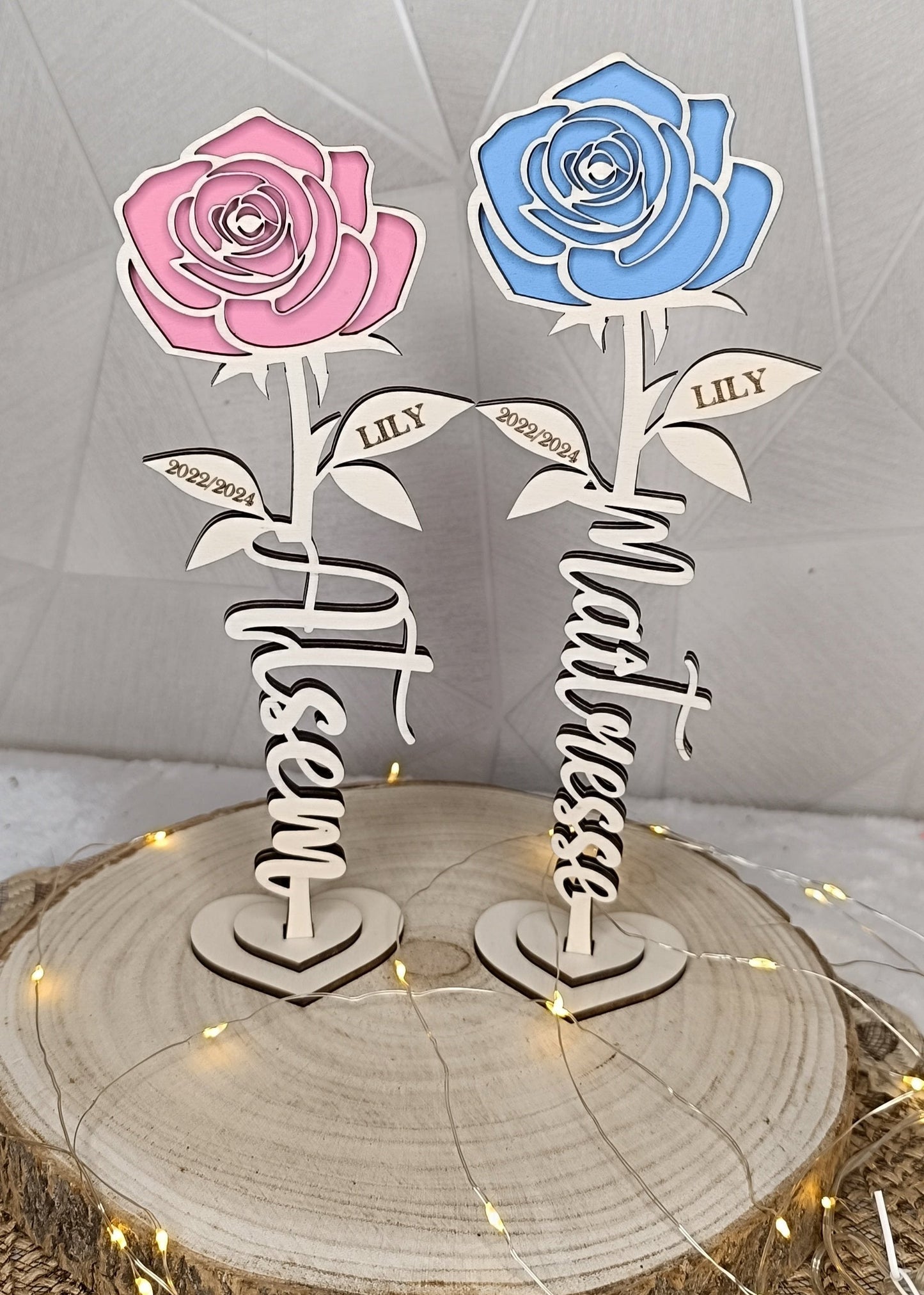 Rose en bois "Maîtresse"