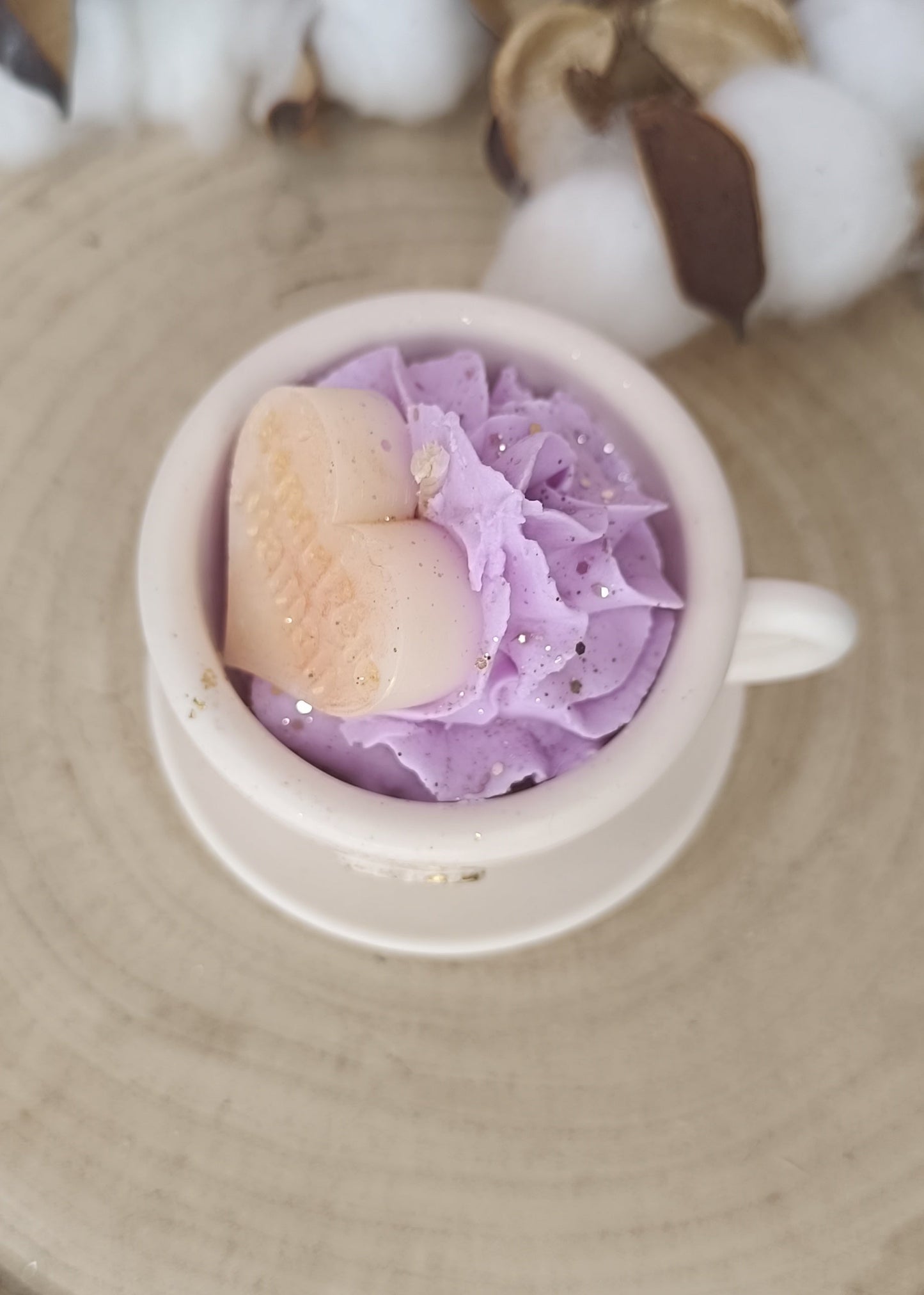 Bougie parfumée "tasse" - parfum Pomme d'amour
