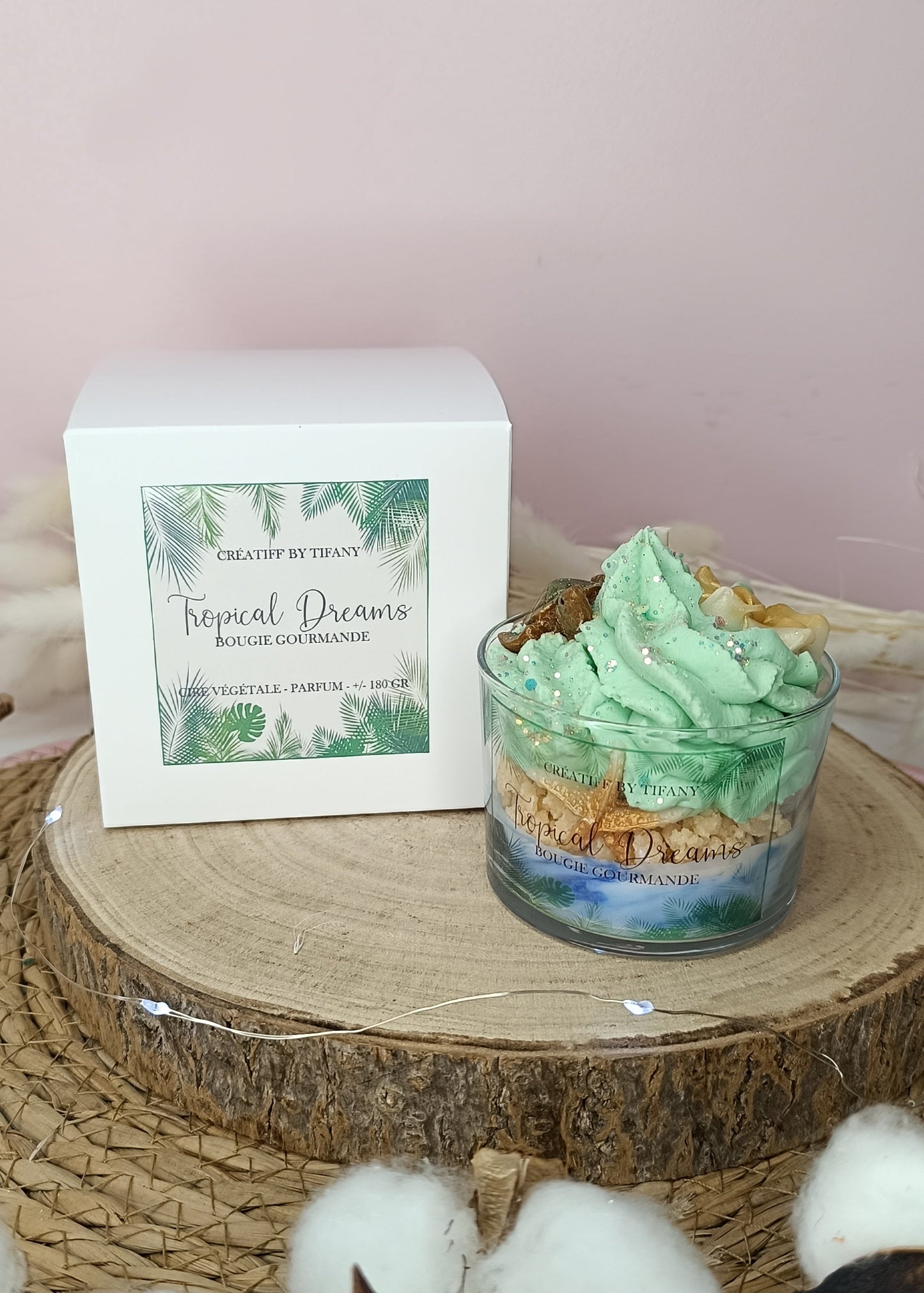 Bougie parfumée "sous l'océan" - parfum Tropical Dreams