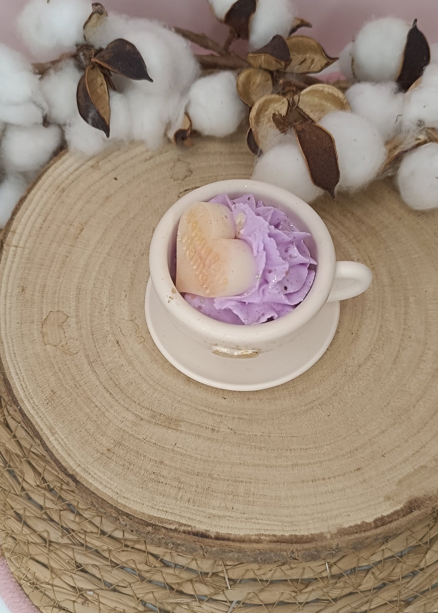Bougie parfumée "tasse" - parfum Pomme d'amour
