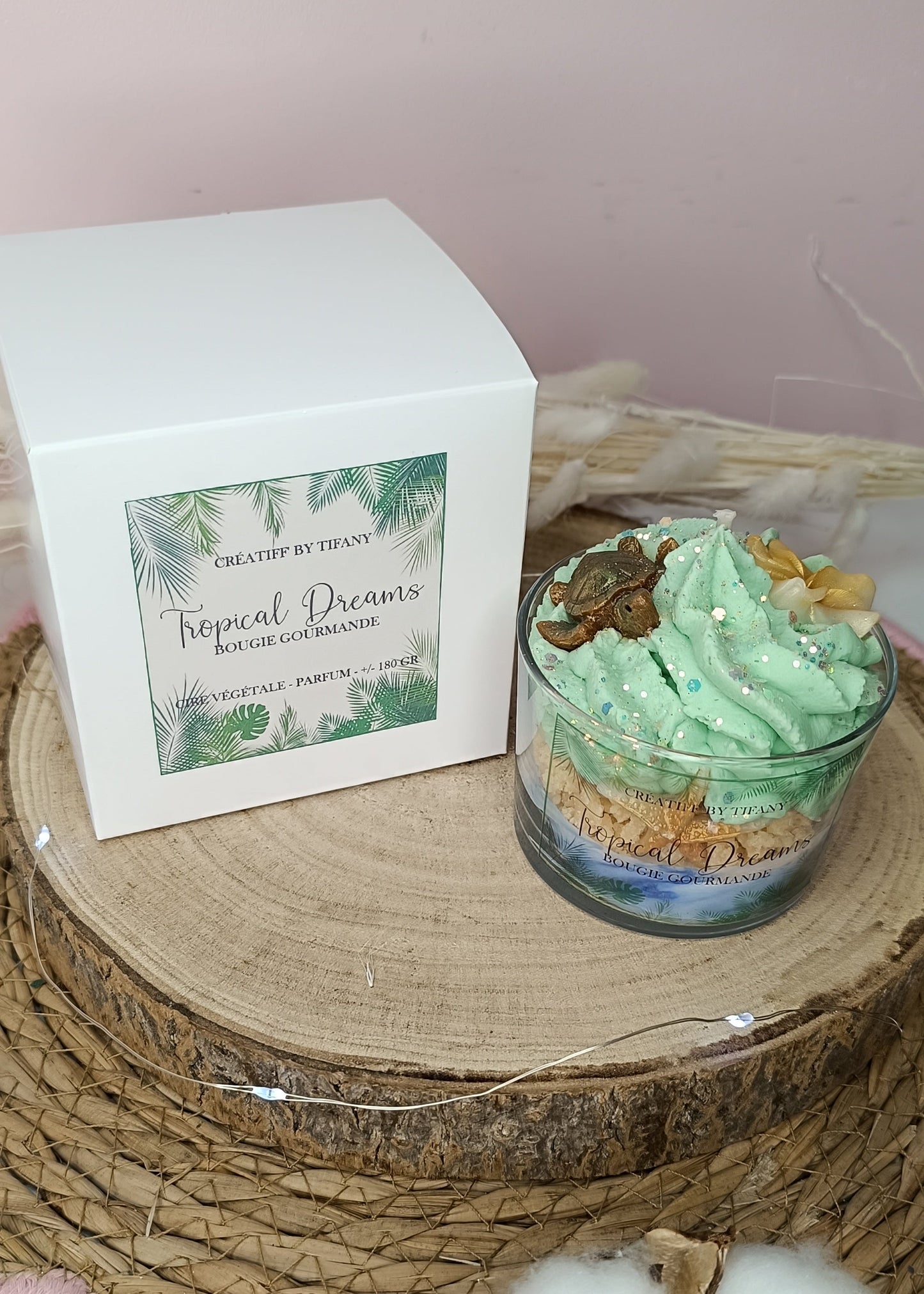 Bougie parfumée "sous l'océan" - parfum Tropical Dreams