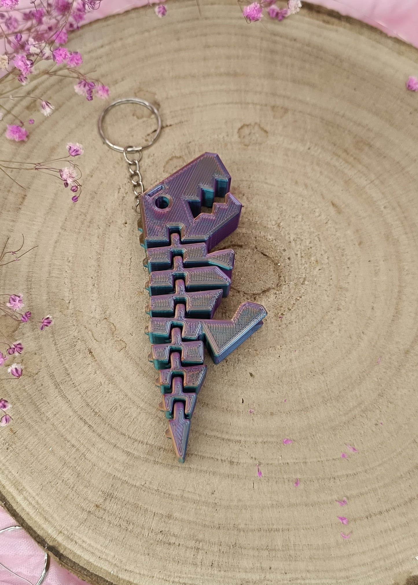 Porte-clé flexi dino