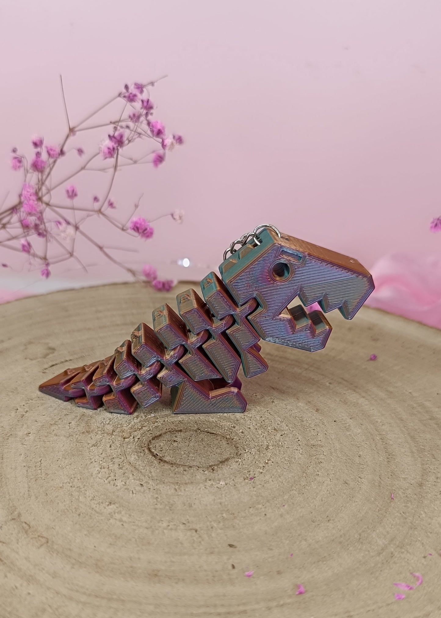 Porte-clé flexi dino