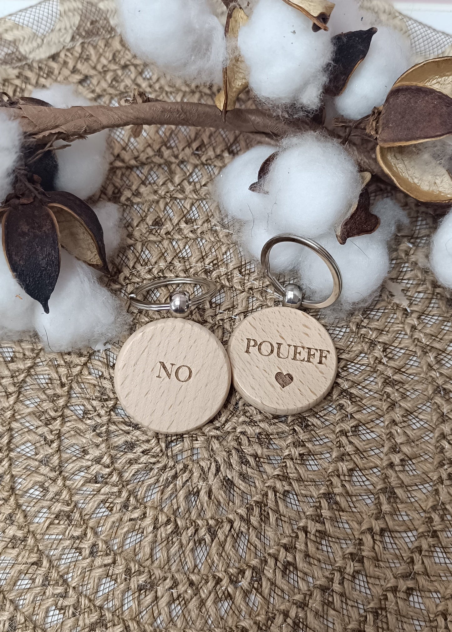 Porte-clés en bois rond