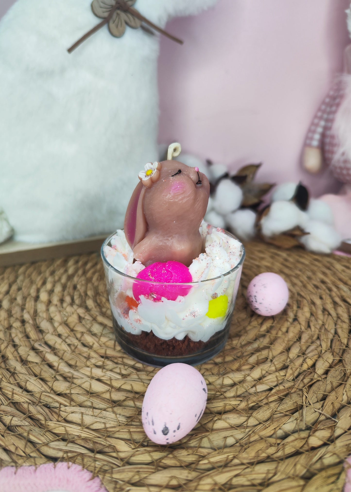 Bougie parfumée "stella la lapine" - Fleur de coton