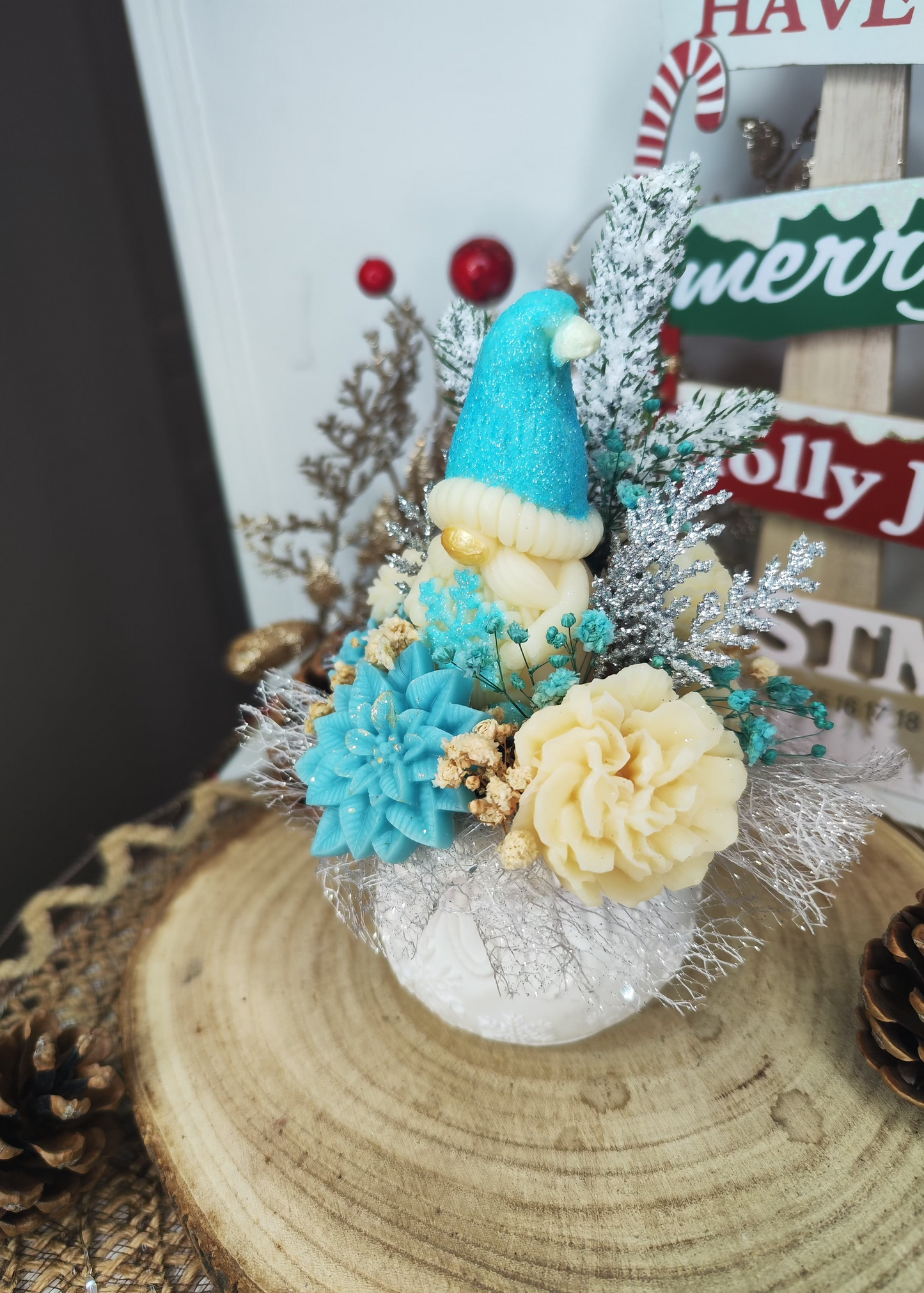 Bouquet parfumé "Gnome de Noël" - parfum au choix