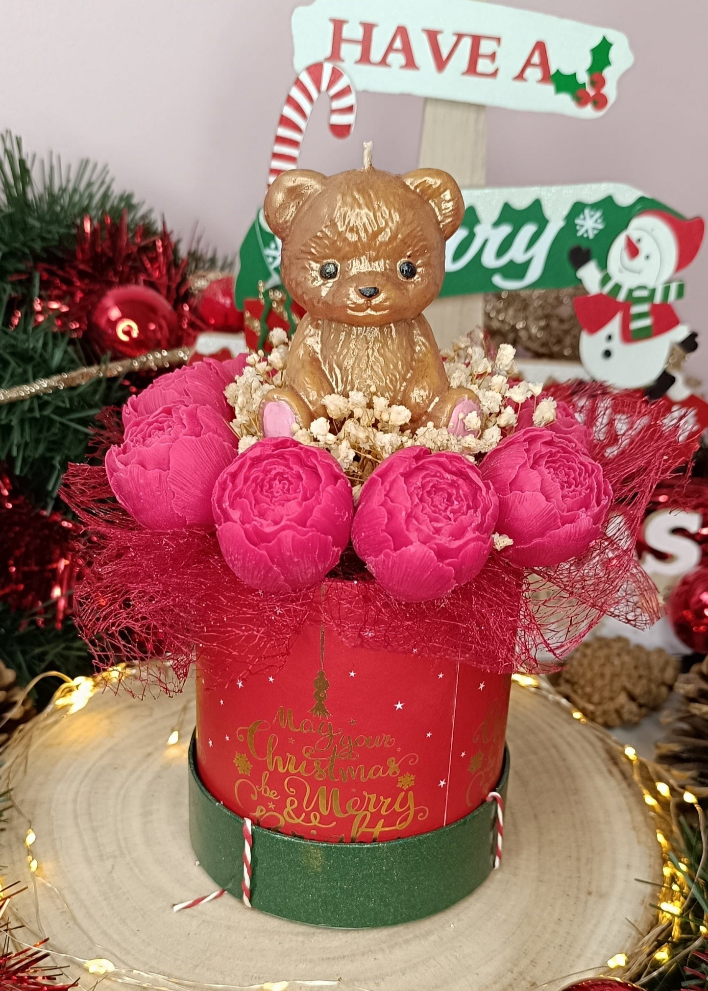 Bouquet parfumé ourson - Cerise noire explosive