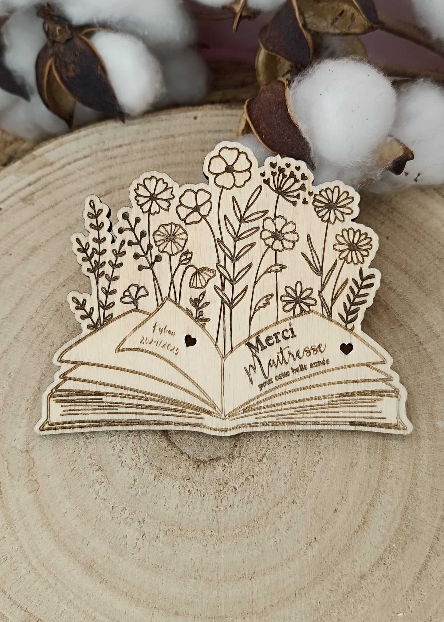 Magnet en bois Maître, Maîtresse, Atsem, ect ...