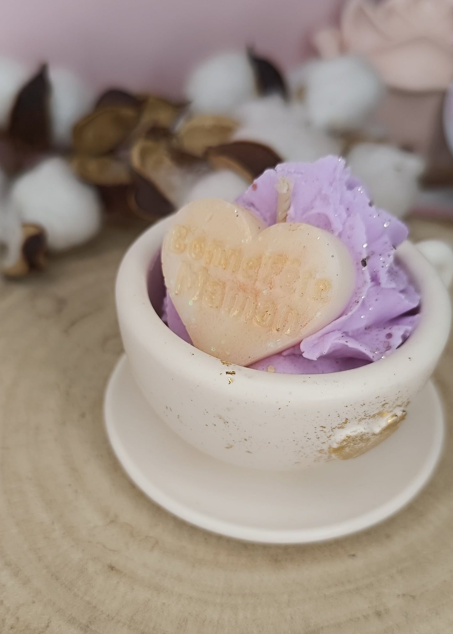 Bougie parfumée "tasse" - parfum Pomme d'amour