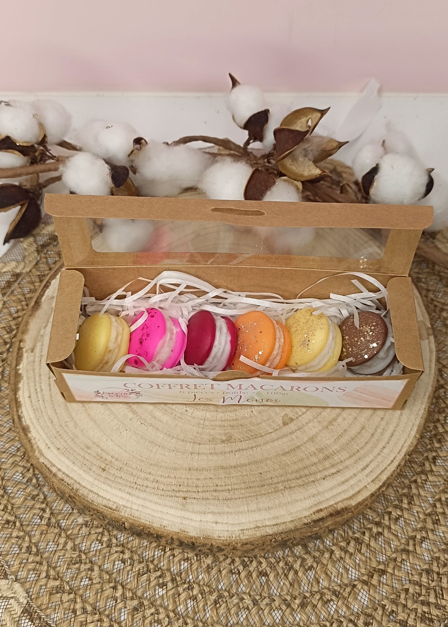 Coffret macarons "les monoï"