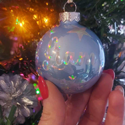 Boule de Noël personnalisée en verre