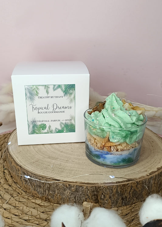 Bougie parfumée "sous l'océan" - parfum Tropical Dreams
