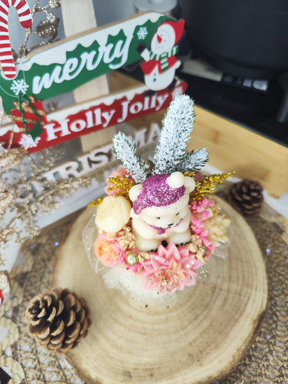 Bouquet parfumé "Ourson de Noël" - parfum au choix