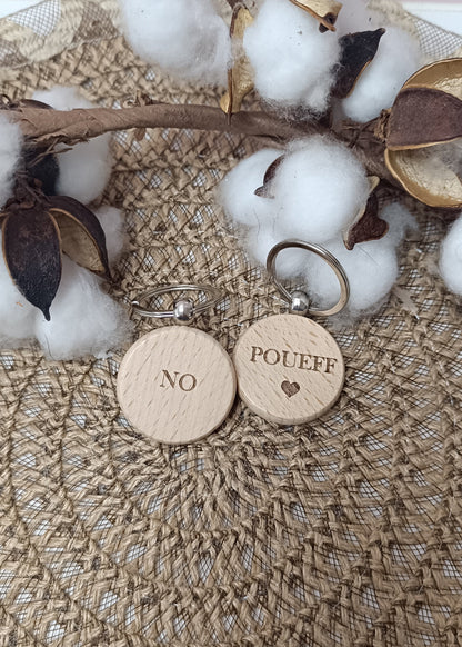 Porte-clés en bois rond