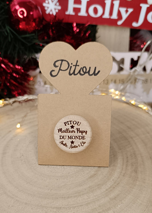 Bouchon en bois personnalisable