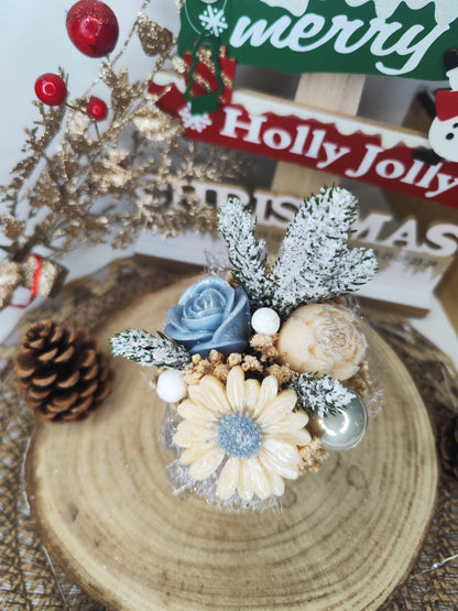 Mini bouquet parfumé "Noël chic" - parfum au choix