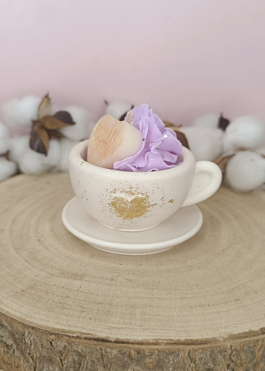 Bougie parfumée "tasse" - parfum Pomme d'amour