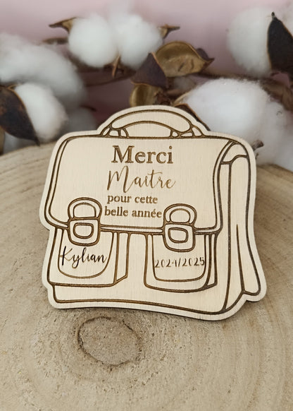 Magnet en bois Maître, Maîtresse, Atsem, ect ...